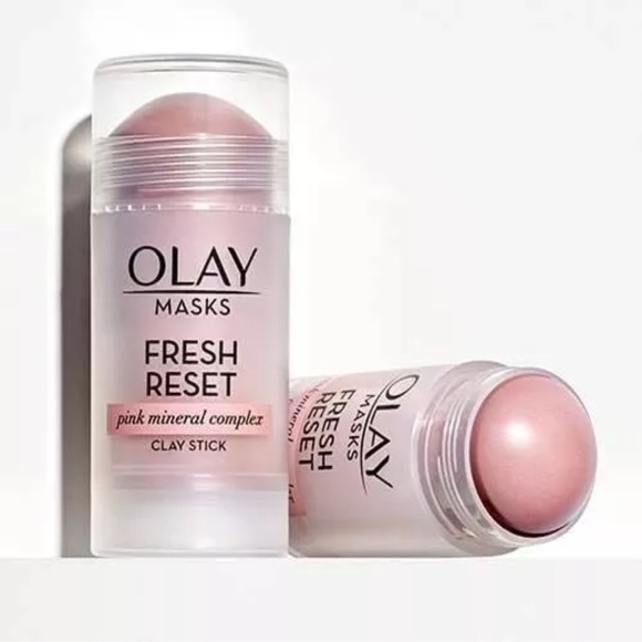 Olay NEW Clay Stick Mask Fresh Reset Pink Mineral Complex in Box Mess Free Mask - Picture 1 of 6